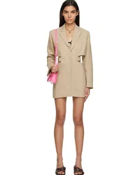 Jacquemus Beige Le Raphia 'La Robe Bari' Minidress Beige