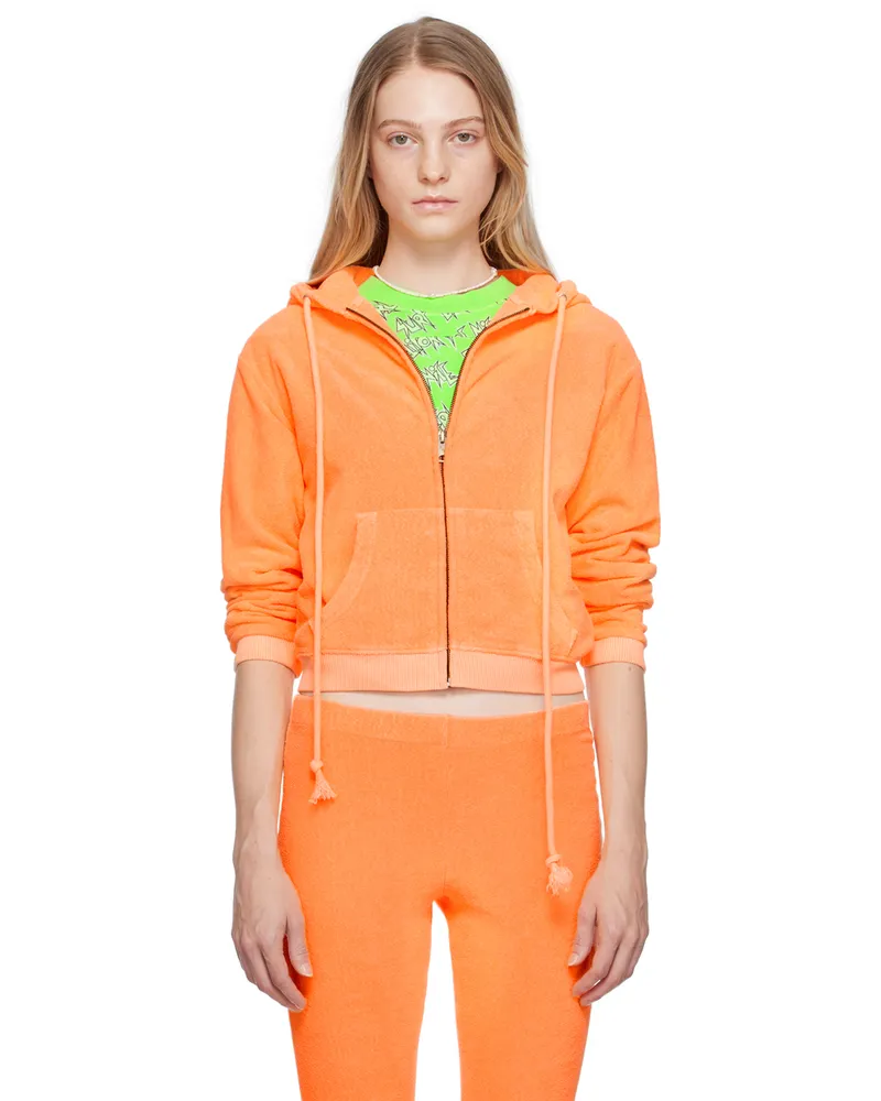 ERL Orange Zip Hoodie 1