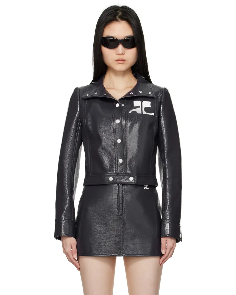 Courrèges Gray Reedition Vinyl Jacket 7073