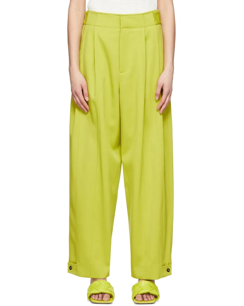 Bottega Veneta Green Wool Trousers 7275