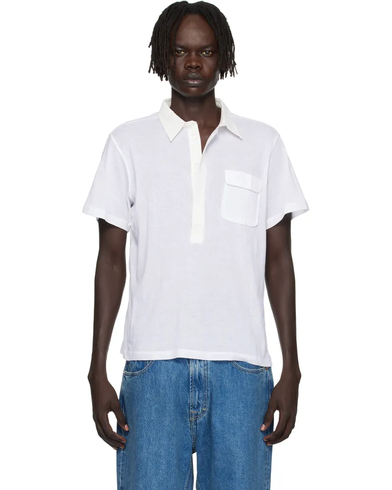 GIMAGUAS White Tristan Short Sleeve Polo White