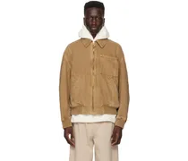 Brown Faded Denim Jacket