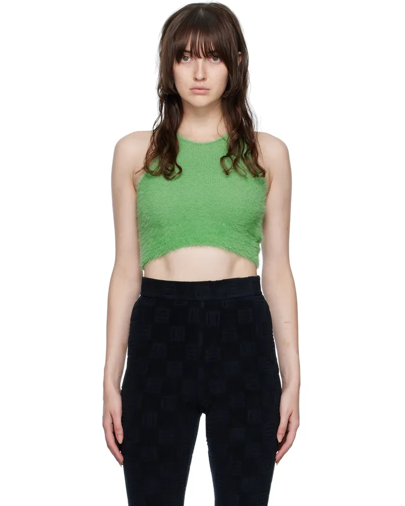 AMBUSH Green Fuzzy Tank Top Meadow