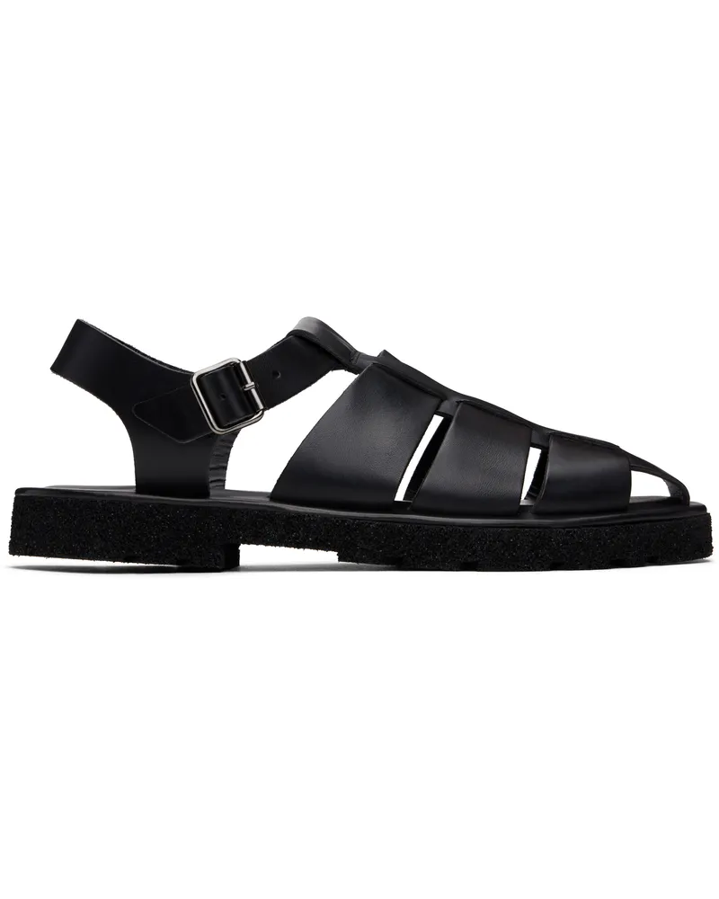 Paul Smith Black Leather Sandoval Fisherman Sandals 79
