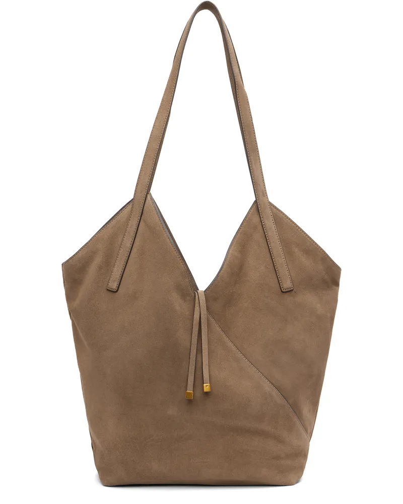 Rag & Bone Taupe Alix Suede Tote Cly