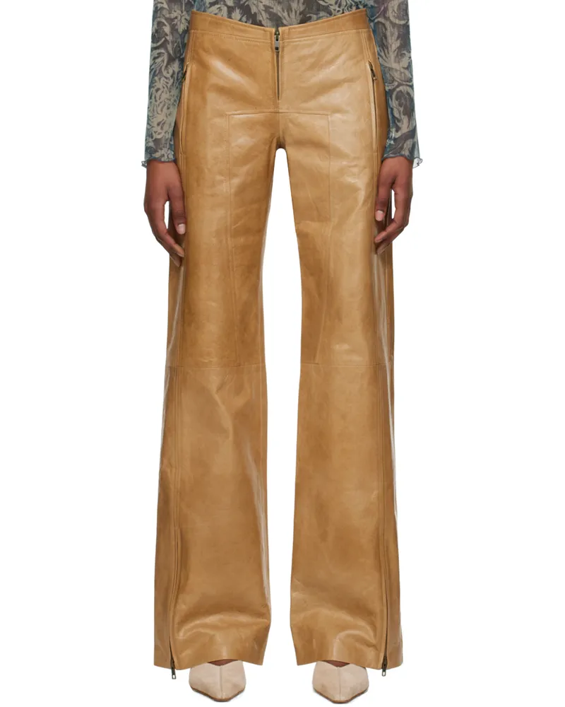 Charlotte Knowles Tan Stain Trousers Tan