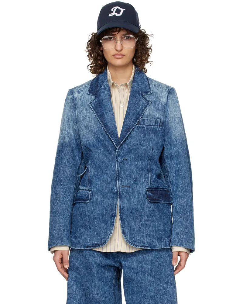 Adererror Blue Drush Denim Blazer Blue