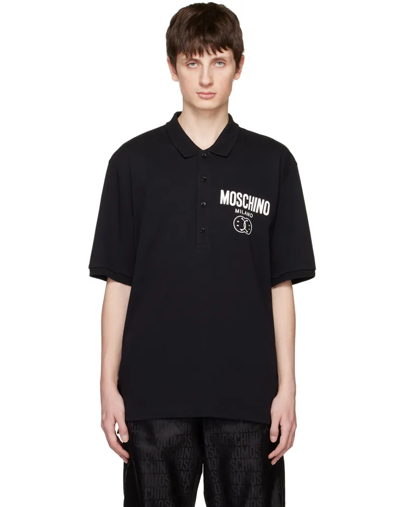 Moschino Black Double Smile Polo A1555