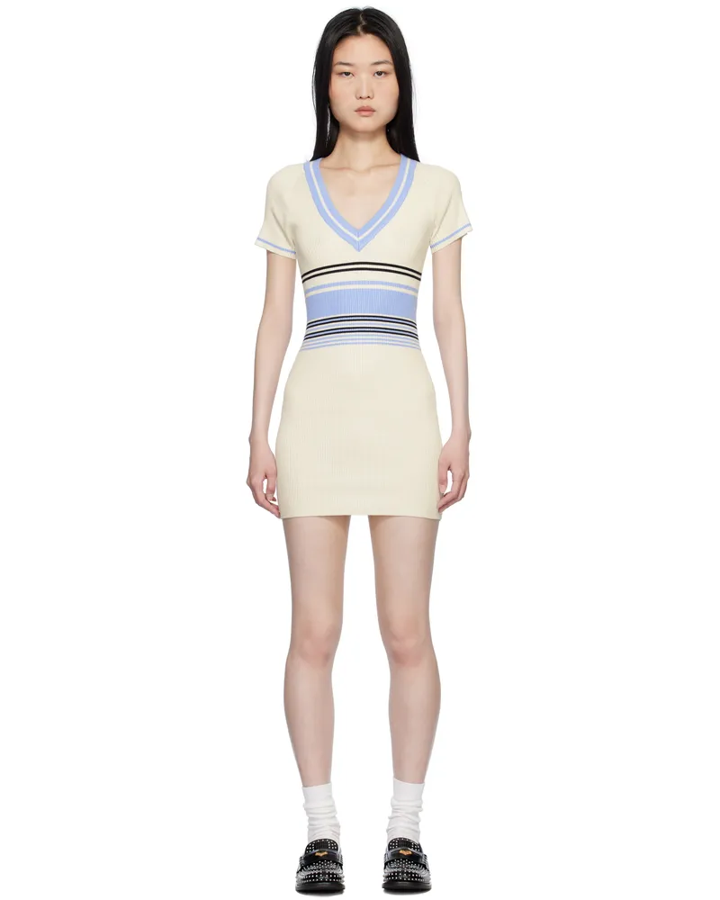 Frankies Bikinis Off-White Uptown Knit Minidress Hampton