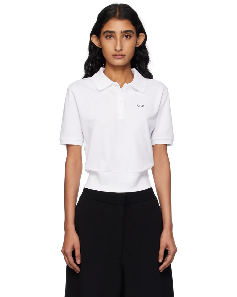 A.P.C. White Océane Polo Aab