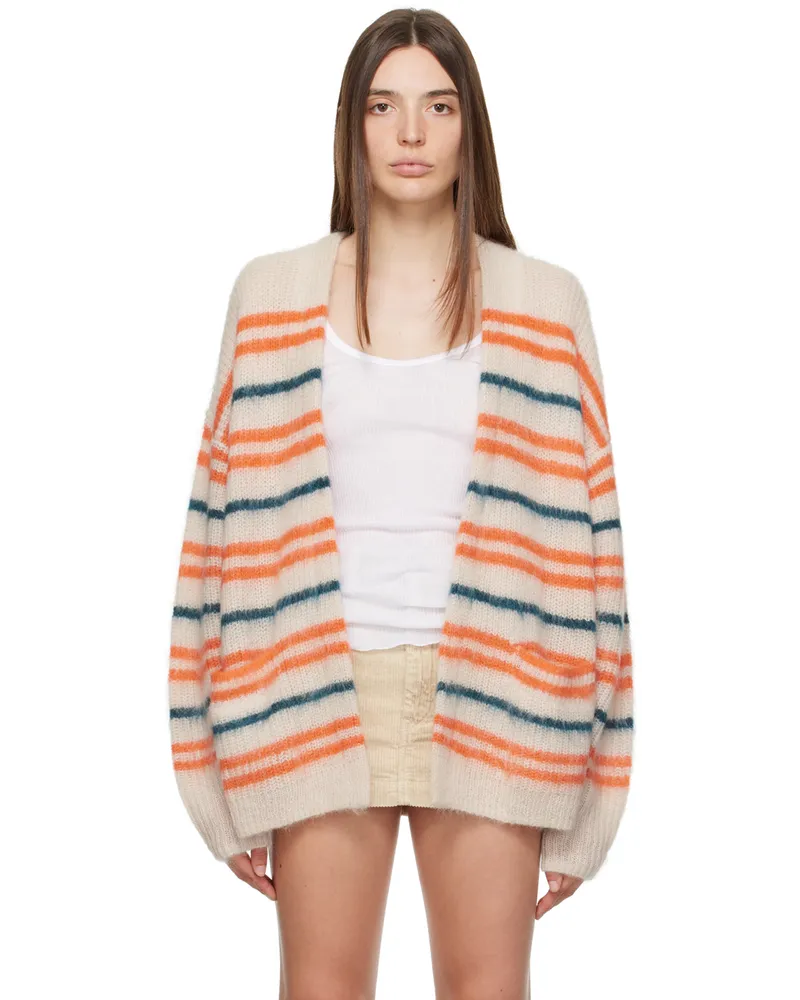 Étoile Isabel Marant Off-White & Orange Dana Cardigan 60tl