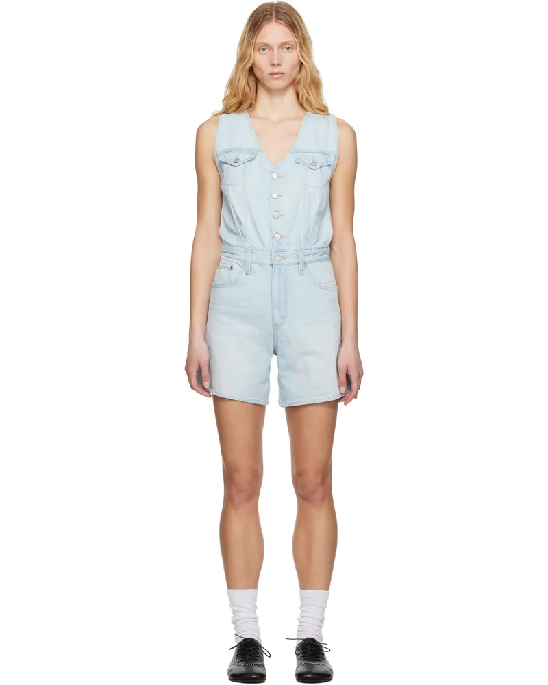 Levi's Blue Vest Denim Romper Rom