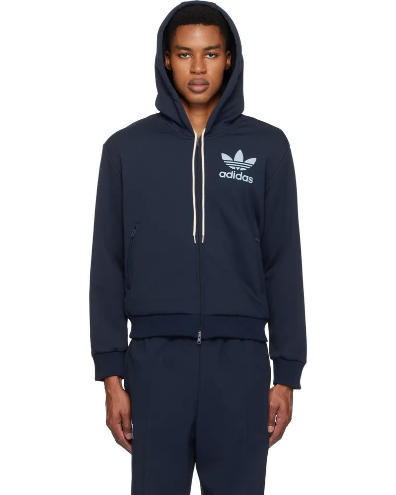 Wales Bonner Navy adidas Originals Edition Track Hoodie Collegiate