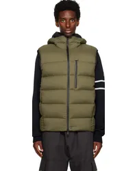 Moncler Khaki Tamega Down Vest Olive