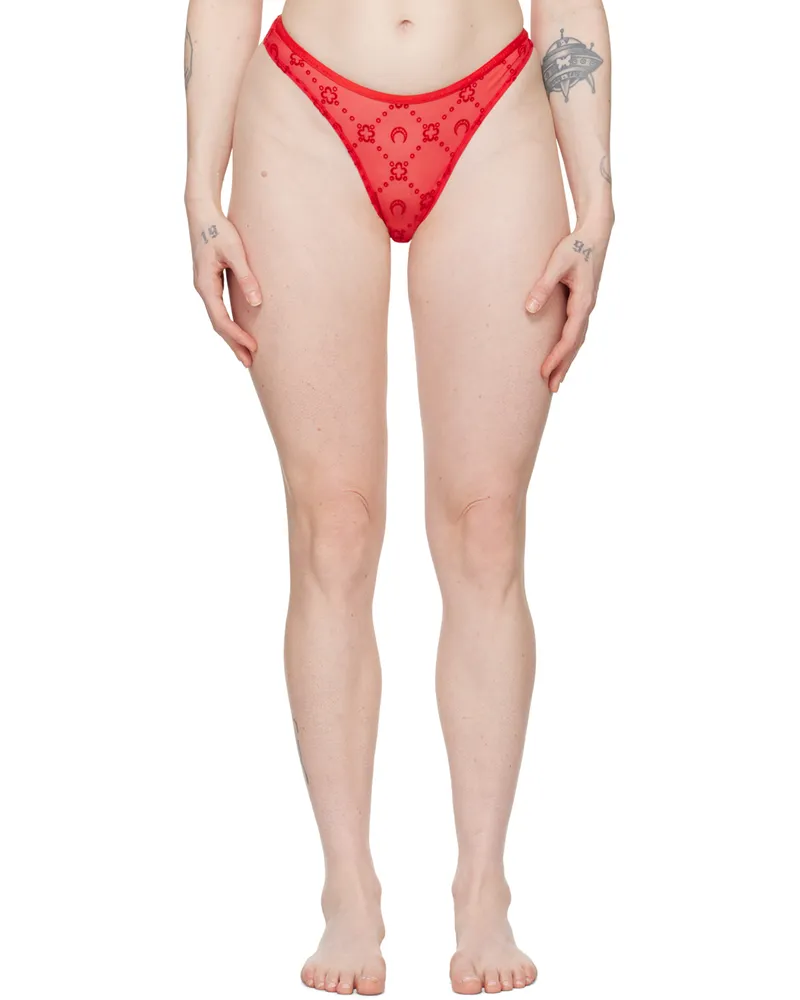Marine Serre Red Moonogram Briefs Rd10