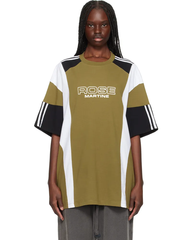 Martine Rose Green & White Oversized Panelled T-shirt Grn