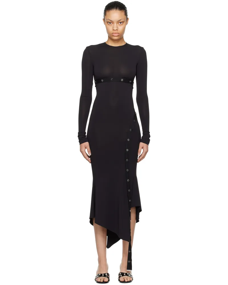 ATTICO Black Studded Midi Dress 100