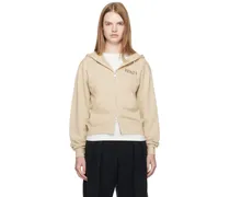 Beige Kenzo Paris 'KENZO City' Zip-Up Hoodie