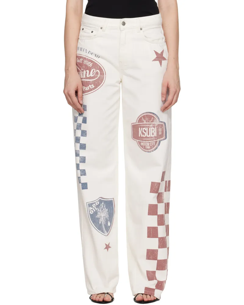 ksubi Off-White Low Rider Jeans Multi