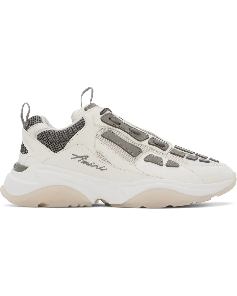 Amiri White & Gray Bone Runner Sneakers Alabaster