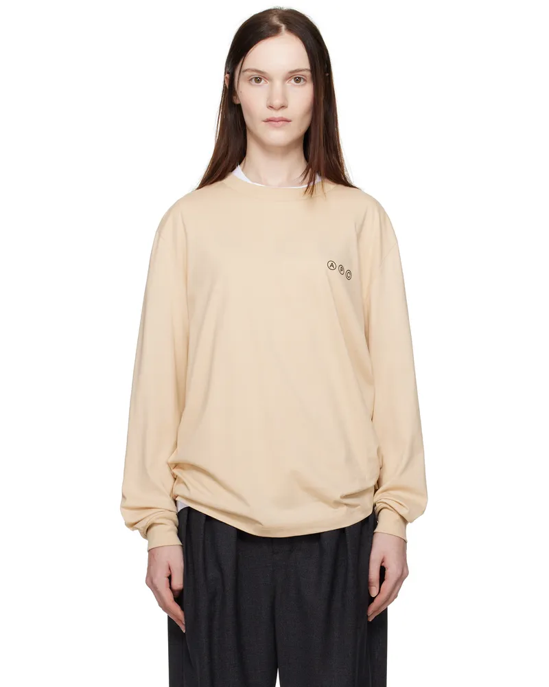 A.P.C. Beige Manche Longue Adresse T-shirt Baa