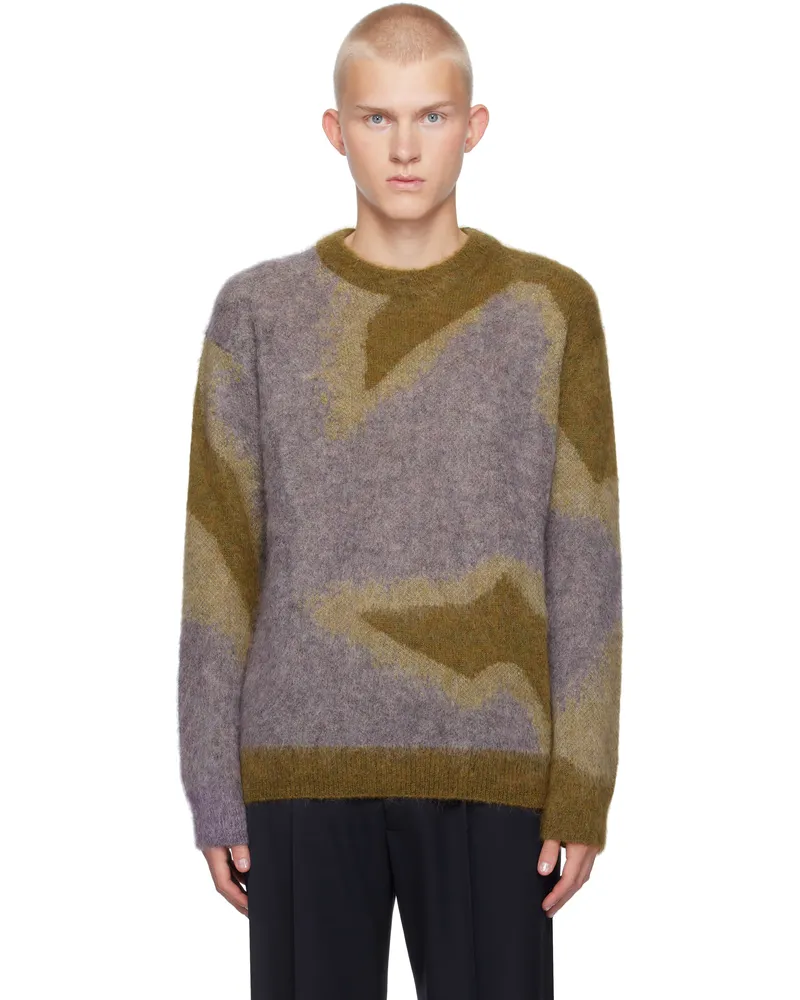 Paul Smith Multicolor Photogram Leaves Mohair-Blend Sweater 10