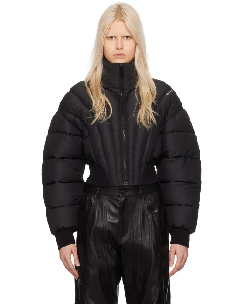 Thierry Mugler Black Quilted Puffer Jacket 1999