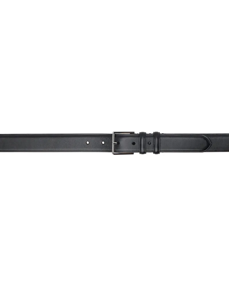 Paul Smith Black Leather Double Keeper Classic Suit Belt 79