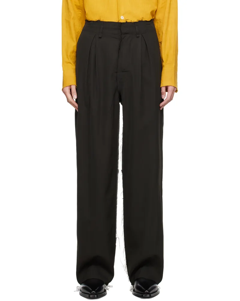 AIREI Black Pleated Trousers Vintage