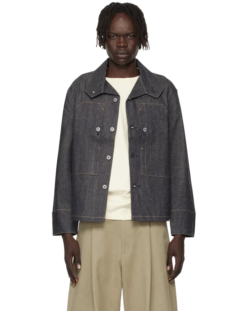 Taiga Takahashi Navy Lot. 715 French Navy Mechanic Denim Jacket Raw