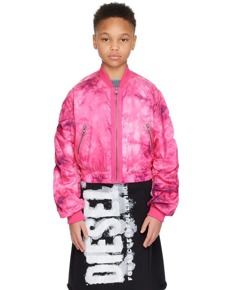 Diesel Kids Pink Joak Bomber Jacket K378
