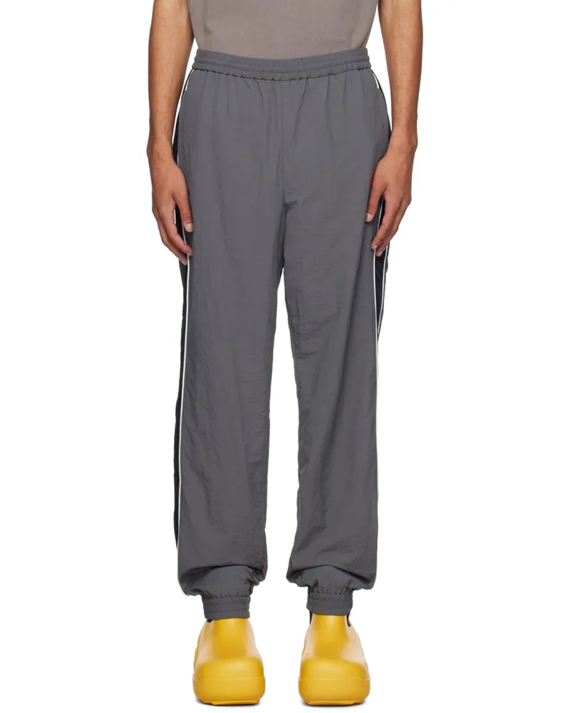 AMBUSH Gray Elastic Waistband Track Pants Red