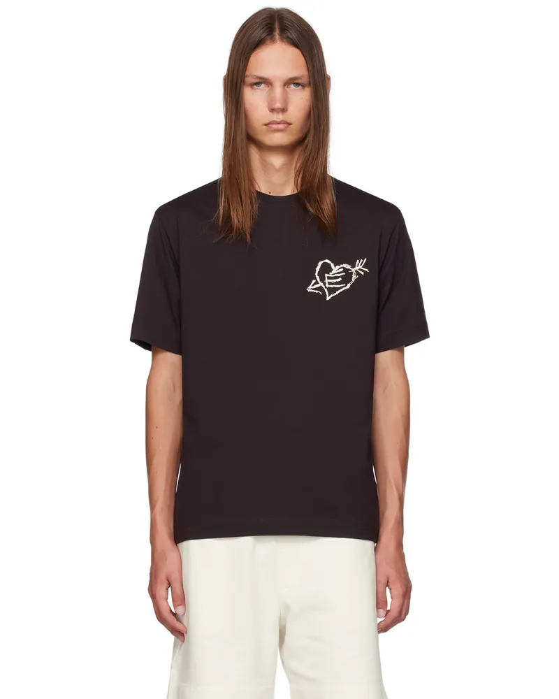 Études Studio Brown Wonder Small Graffiti T-Shirt Dk