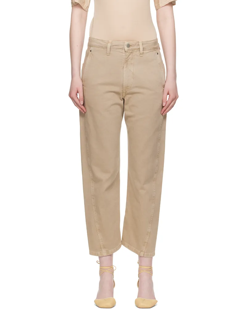 Christophe Lemaire Beige Twisted Jeans Bg223