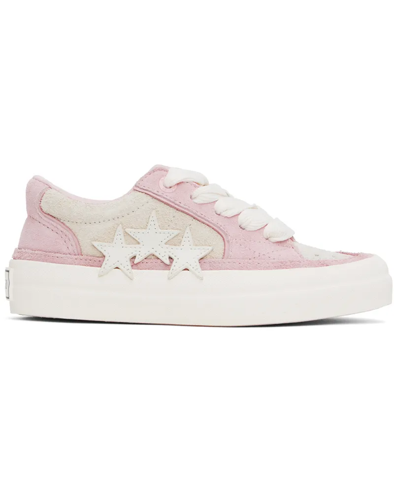 Amiri Pink & White Sunset Skate Low Sneakers Birch