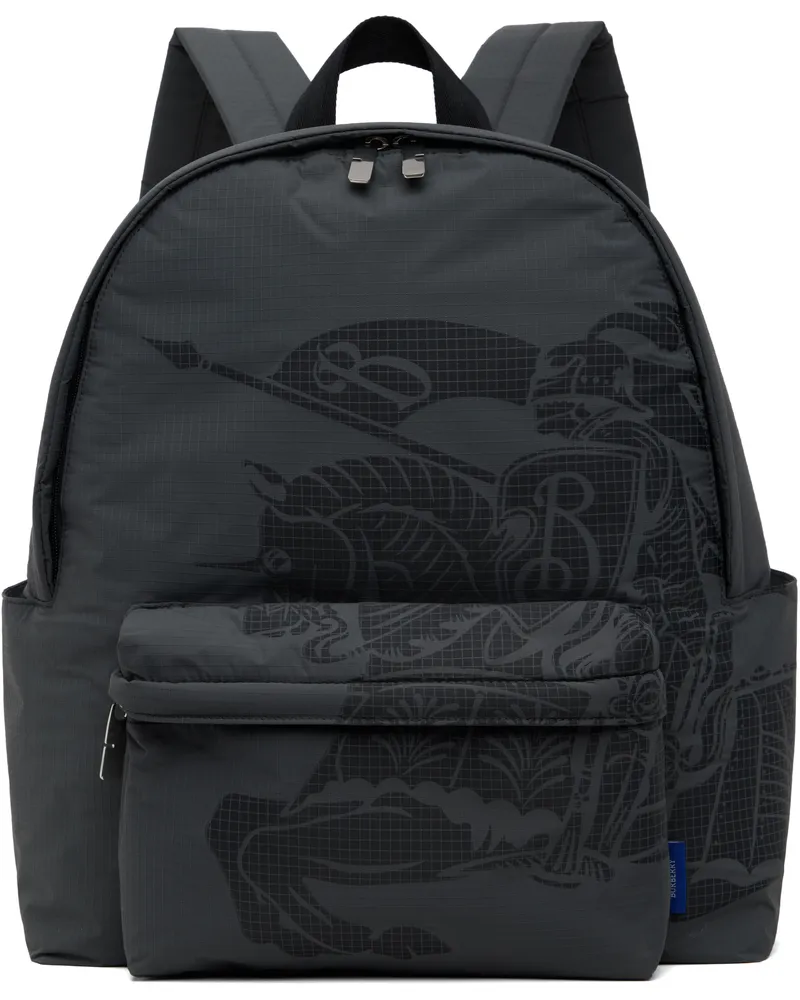 Burberry Gray Windbreaker Backpack Cobble