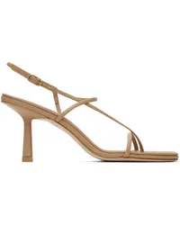 Studio Amelia Beige Cross Front 70 Heeled Sandals Beige