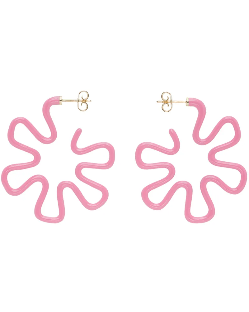 Bea Bongiasca Pink Maxi Margherita Earrings Pink