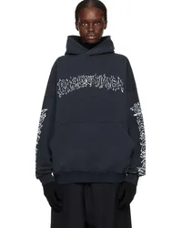 Balenciaga Black DIY Metal Outline Hoodie Black