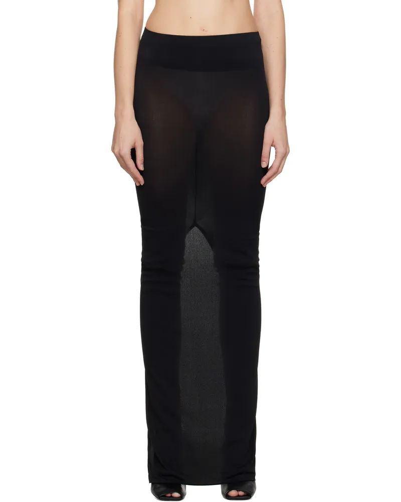 Rick Owens Lilies Black Porterville Dirt Pillar Maxi Skirt 09