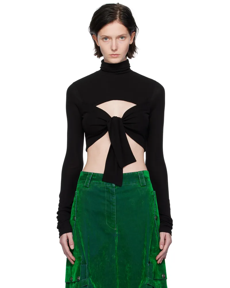 MSGM Black Bow Turtleneck 99