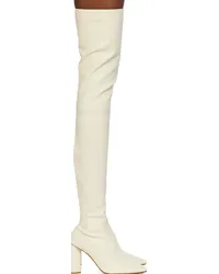 Bottega Veneta White Tripod Over-The-Knee Boots White