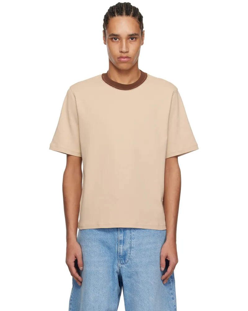 Camiel Fortgens Brown Normal 1/1 Rib T-shirt Sand