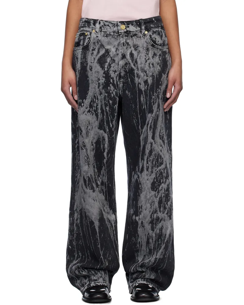 Ganni Black Heavy Denim Izey Jeans 006