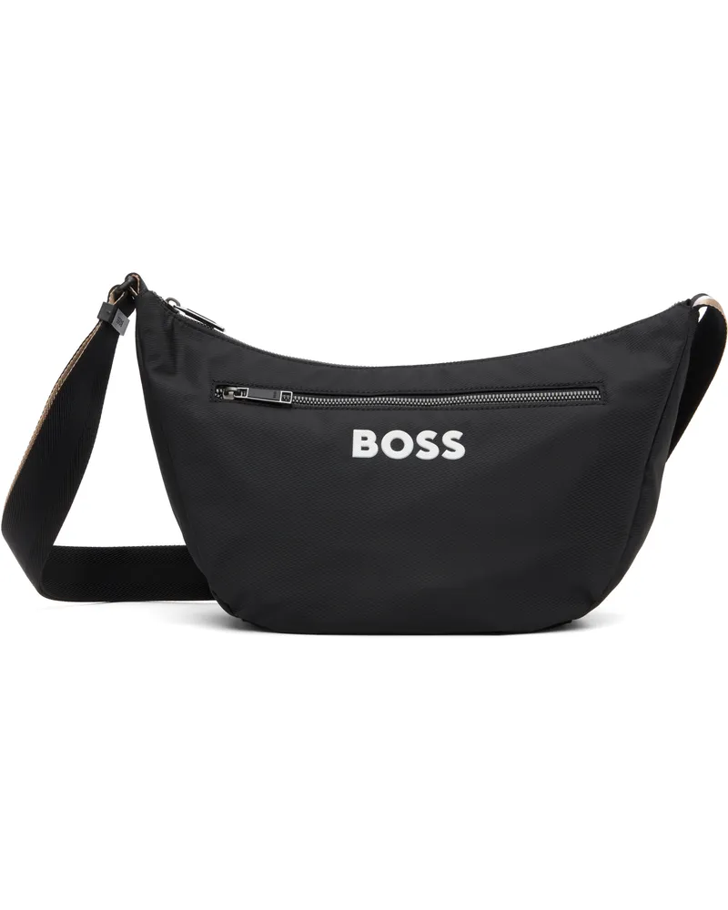 HUGO BOSS Black Contrast Logo Crossbody Pouch 001-black