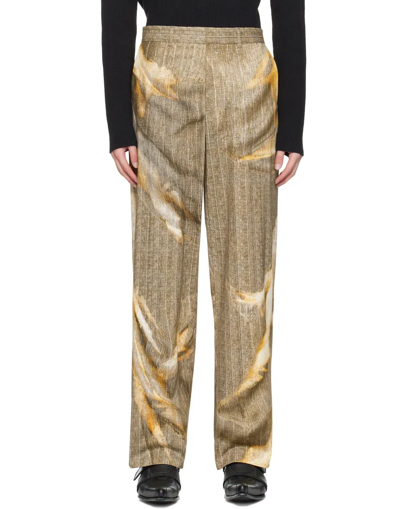 Y/PROJECT Beige Printed Trousers Beige