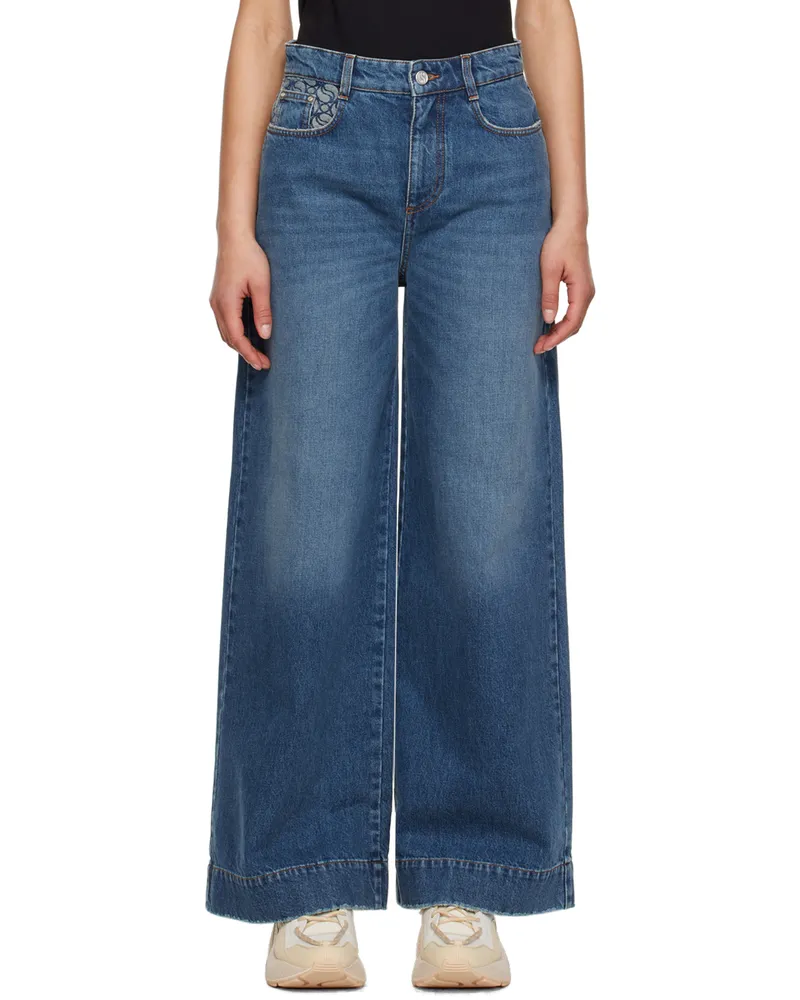 Stella McCartney Blue S-Wave Jeans 4003