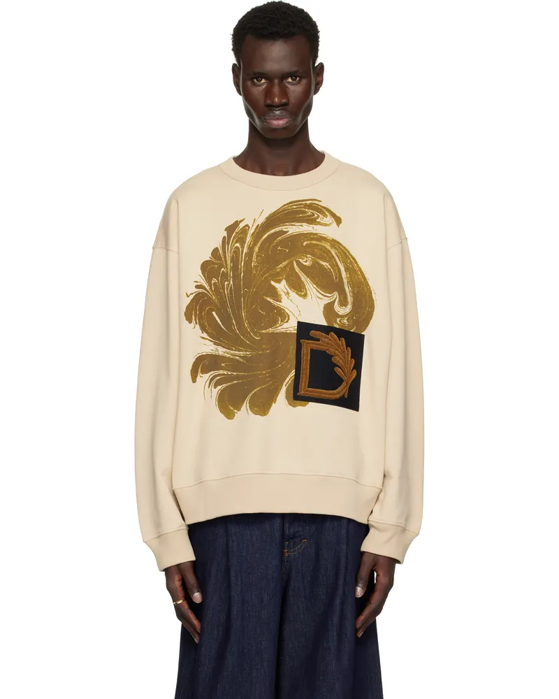 Dries van Noten Beige Appliqué Sweatshirt 103