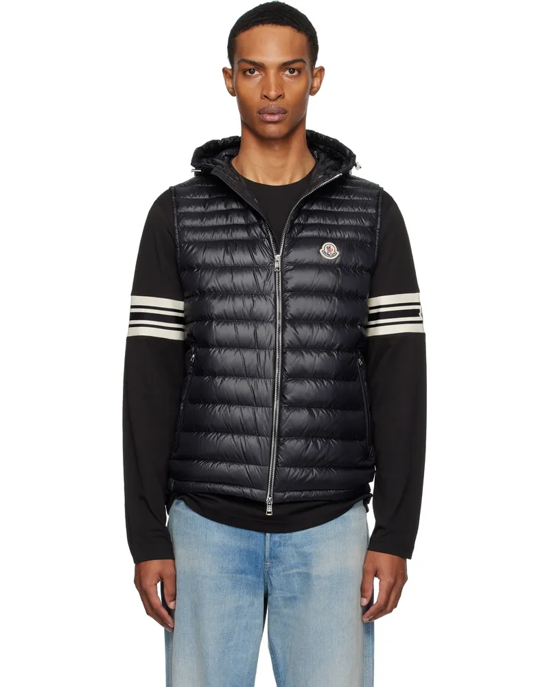 Moncler Black Orant Hooded Down Vest 999