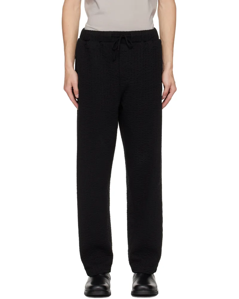 Craig Green Black Embroidered Linestitch Trousers Black